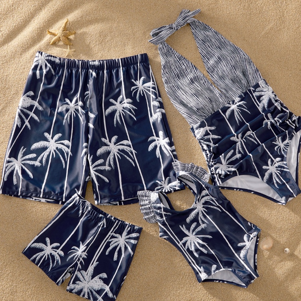 Women swimsuit and matching short for couples